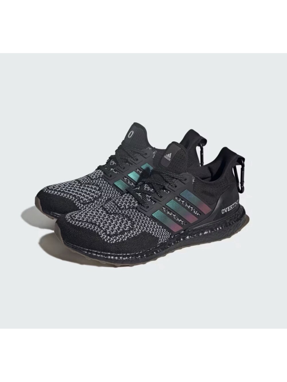 adidas Ultraboost 1.0 Iridescent Stripes Mens Sz 8 Core Black Overtime JR9513